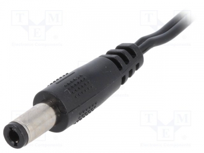 Захранващ кабел DC.CAB.2600.0150E Кабел; кабели, DC 5,5/2,5 щепсел; прав; 0,5mm2; черен; 1,5m